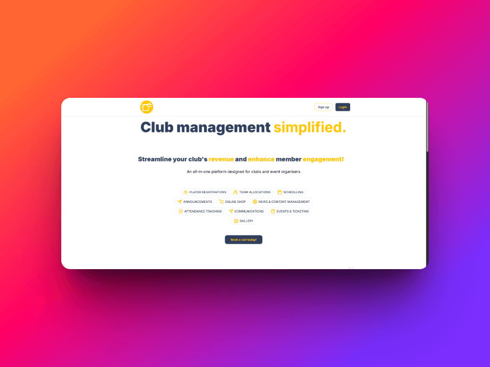 Boxio (Club Management Application)