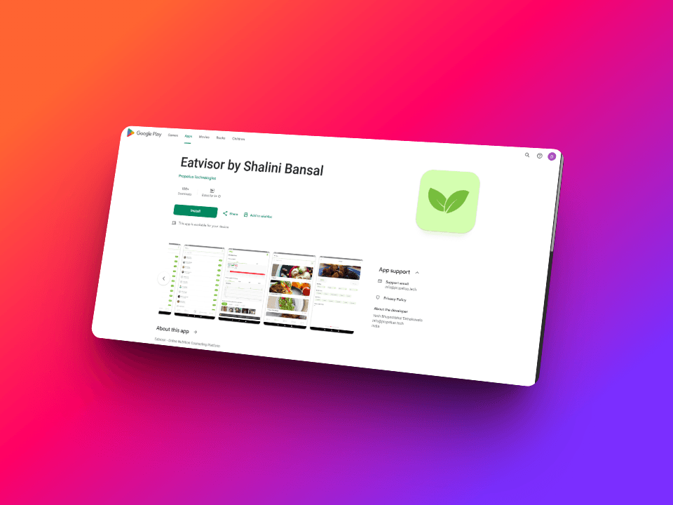 Eatviser (Mobile Nutrition App)